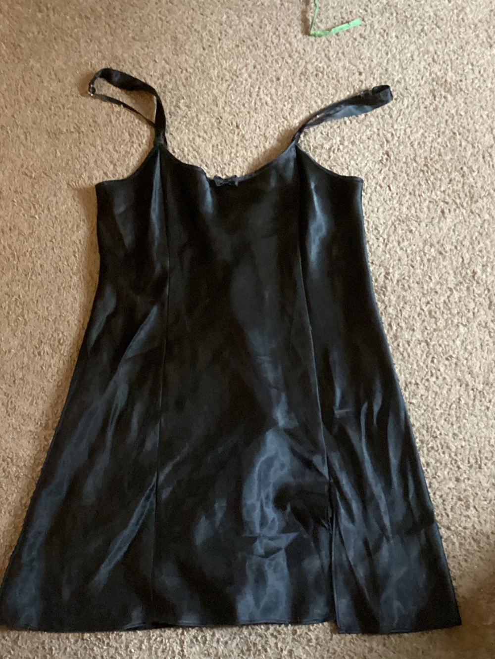 Vintage Y2K Morgan Taylor satin slip with side slit